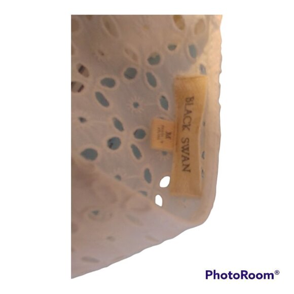 Black Swan White Eyelet Dress-Size M - Picture 5 of 7